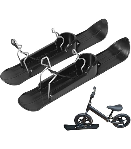 Kit Conversion Trottinette En Luge Ski – 2 Patins PP Pour Roues, -20°C, 38x11cm | Accessoire Neige Enfant Scooter Ski