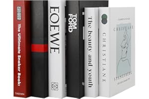 WOKICOR 6 Pezzi Libro Decorativo Di Moda, Libri Decorativi per L'arredamento Della Casa, Libri Decorativi Moderni con Copertina Rigida, Libri da Esposizione per La Decorazione Del Soggiorno Moderno (C)