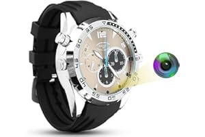 HopeGem Cámara Espía DV Pequeña - Reloj Mini HD 1080P Tarjeta de Memoria 32G Incorporada Spy CAM(W5000)