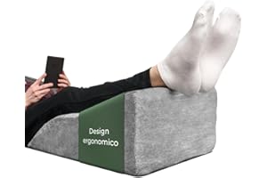 WELL B4 Cuscino per gambe - alzagambe per vene varicose - poggiagambe lavabile e trapirante, ergonomico per schiena e ginocchia, riattiva la circolazione, sollievo per gambe pesanti, cuscino flebologico letto