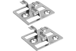 WMLBK 100 sztuk klipsów WPC ze stali nierdzewnej, niewidoczne mocowanie tarasowe do desek WPC, podłogi z drewna bambusowego (7-9 mm), klamry mocujące (srebrne, 5 mm × 8 mm (szer. x wys.)