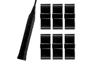 Qianyu Taśma owijająca rakietę tenisową, 6 szt., wstępnie przycięta, antypoślizgowa taśma do rakiety tenisowej, chłonna, sucha, komfortowa, do tenisa, rakiety, badmintona, wysoka wydajność, owijana