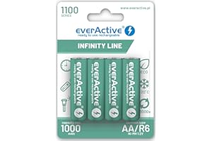 everActive Akumulator AA 1100 mAh 4 sztuki, Ni-MH, Mignon R6, ładowany, Infinity Line 1,2 V, 1 blister, zielony, EVHRL6-1100