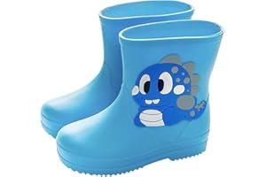 Zilosconcy Stivaletti Pioggia Bambino Classici Impermeabile Stivali Gomma Bambina Unisex Ragazzo e Ragazza Antipioggia Cartone Animato Scarpe da con Suola Antiscivolo