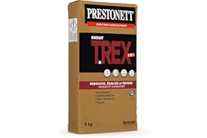 Enduit Exterieur 3 en 1 Reboucher Egaliser Reparer PRESTONETT T REX en Poudre en Sac 5 KG