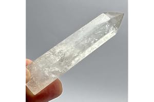 arana's® - Torre Obelisco de cuarzo blanco - Cristales curativos en varitas torre 6 lados facetados terminacion punta - Meditacion terapia sanacion chakras - Piedras naturales (Cuarzo Blanco, 5-6cm)