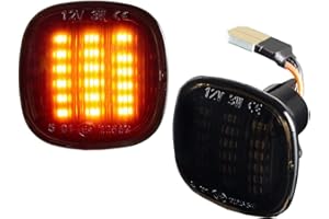 DO!LED DoLED LED Seitenblinker Blinker getönt Schwarz/Rauchglas kompatibel für A3 8L, A4 B5, A8 D2 | SEAT IBIZA 6K | FABIA 1 2, OCTAVIA 1, RAPID, ROOMSTER