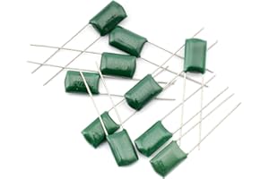 Musiclily Condensateurs à film en polyester pour micro de guitare 2A223J 100VDC 22NF 0.022U, Vert (Lot de 10)