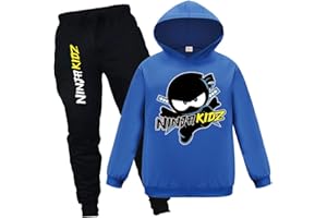 Forlcool Ninja Kidz Kids Tracksuits Boys Girls Hoodies and Trousers 2pc Outfits Casual Jumper and Joggers Set