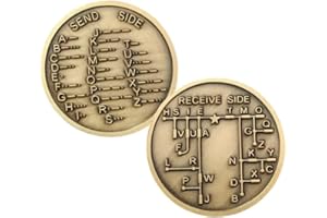 YIQILAFADA CW Morse Code Coin Training Coin Prosciutto Radio Transmission Practice per il collezionista