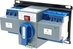 CIOUNMB Automatischer Umschalter 4P 63A Home Dual Power Automatischer Übertragungsschalter Switch Hutschiene Netzvorrangschaltung Netzumschalter Notstrom Laststromschalter Doppelleistungsumschalter