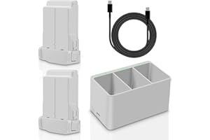 CS COOLSHOW COOLSHOW Mini 4 Pro/Mini 3 Series Batteria 2 Pacchetti 3850mAh e Kit Hub di ricarica bidirezionale triplo Mini 4 Pro/Mini 3 Series compatibile con DJI Mini 4 Pro,Mini 3,Mini 3 Pro Drone