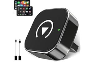 PAPER MATE 2025 Upgraded 2-in-1 Wireless CarPlay Adapter: unterstützt CarPlay+Android Auto, Bluetooth 5.0 drahtlose Verbindung, Plug &Play,kompatibel mit iOS 12+/Android11+ & Autos ab 2016 (Schwarz)