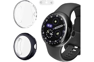 ToVioc TPU-fodral till Google Pixel Watch 5 45 mm/4 45 mm - svart och
