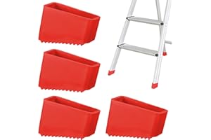 WUISOLQP Lot de 4 pieds d'échelle en caoutchouc - 50 x 20 mm - Embouts de protection pour échelles - Antidérapants - Pour pieds d'échelle universels - Pour les travailleurs à domicile
