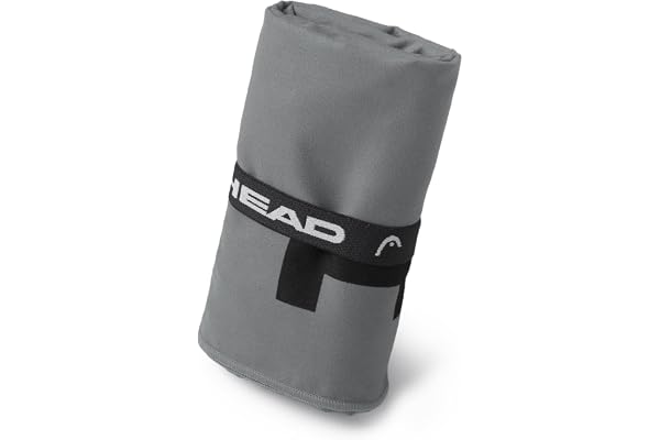 HEAD Active mikrofiberhandduk med elastisk, lätt snabbtorkande gymhandduk, giltig som multifunktionell handduk, absorberande badhanddukar för utrymmesbesparande resor 70 x 140, nattskugggrå