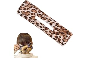 Traziewell Deft Bun Fashion Hair Bands Hair Bun Maker Classy Multicolor Cloth Magic Clip Hair Buns Hair Piece Women Summer Knotted Wire Print Headband Accessories BS000111