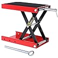Stanz (TM) 1100 LB Heavy Duty Wide Deck ATV Motorcycle Bike Scooter Scissor Lift Jack Crank Stand with Safety Bar