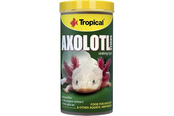 Axolotl Sticks 250ml / 135g - Nourriture pour Axolotls et Autres Amphibiens Aquatiques