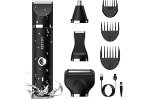 YIRISO Intimrasierer Mann, Körperrasierer Herren, Body Rasierer Herren Elektrisch, Ohr- & Nasenhaartrimmer, Bodygroomer, Präzise Haarentfernung, 7-IN-1 Multi-Trimmer Kit, Wasserdichter & USB Wiederaufladbar