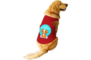 Ruse I m a Good Boy Printed Dog Round Neck Sleeveless Vest Tank T-Shirt/Tees Apparel/Clothes/Tees Gift for Dogs (Red/XXL (Saint Bernard, Great Dane etc.)