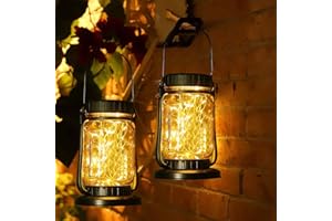longziming 2 lampy solarne do ogrodu, 30 diod LED, odporne na warunki atmosferyczne, słoiki na przetwory, lampiony, wodoszczelne, retro, dekoracja ogrodowa, lampa solarna do użytku na zewnątrz, na