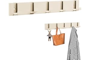 Anseom Appendiabiti da Parete Pieghevole con 5 Ganci, Attaccapanni da Parete in Alluminio Attaccapanni da Muro Moderno Ganci Appendiabiti Salvaspazio per Cappotti Cappelli Sciarpe