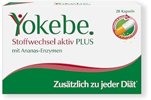 ‎YOKEBE Yokebe Plus Stoffwechsel aktiv - Stoffwechselkapseln mit Vitamin-B-Komplex und hochwertige Ananas-Enzyme zur Unterstützung einer Diät - 28 Kapseln