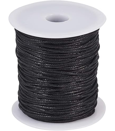 PH PandaHall Cordon En Coton Ciré De 1 Mm Pour Fabrication De