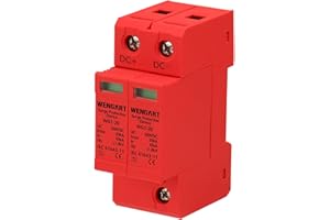 Wengart Überspannungsschutzeinrichtung, 36 mm DIN-Schienenmontage, Niederspannungs-Schutzeinrichtung für Blitzschutz Stromverteilung und Steuergeräte (500V_2P20KA)