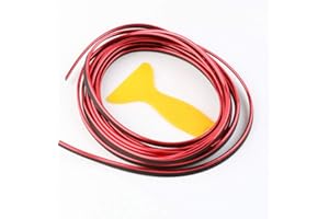 Tuokay, 32.8ft 10m Car Trim Interior Decorative Strip, Electroplated Car Moulding Trim, Car Gap Filler, Car Mods (Red)