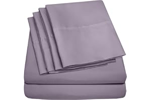 SWEET HOME COLLECTION Prześcieradła na łóżko King Size – 6-częściowy zestaw pościeli 1500 Supreme Collection drobno szczotkowana mikrofibra, głęboka kieszeń, zestaw pościeli na łóżko king-size, 2 dodatkowe poszewki na