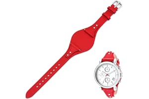 THEAGE Bracelet de montre en cuir véritable de 18 mm pour Fossil ES4286 ES4114 ES4113 ES3838 ES3748 ES3625 ES3616 ES3615