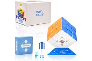 66 MING YING Cube de vitesse magnétique 3x3 sans autocollant - RS3M 2021 MagLev 3x3, version MagLev (mise à jour)