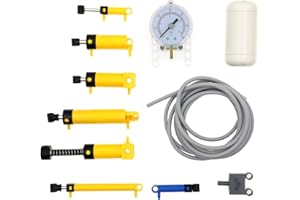 Habow 11Pcs Kit cilindro pneumatico Technic compatibile con Lego-Pneumatic Technic-Parts Barometro Cilindri serbatoio aria Pompa aria Asta pressione Interruttore Pistone Tubo MOC-Parti di ricambio.