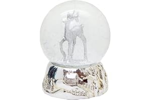 ‎MINIUM COLLECTION Schneekugel REH Silber Silber-Sockel Landschaft Winter Christmas mit Spieluhr Durchmesser 100mm * 20040
