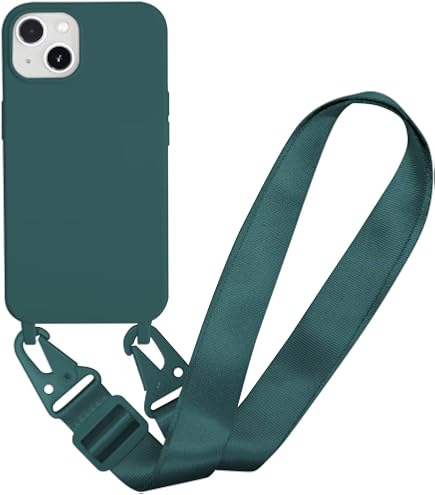 Custodia IPhone 15 Pro Con Cinturino Tracolla: Cover In Silicone Nero Con Cordino Regolabile Nylon – Antiurto E Mani Libere - 2