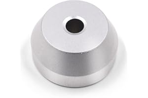 MAYRECORDS 45 RPM Adapter for 7 Inch Vinyl Record Solid Aluminum Record Adapter (Silver)