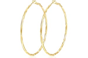 XOEMEL Sterling Silber Creolen für Damen Creolen Silber 925 Leicht Große Creolen Ohrringe Silber 925 Hypoallergen Kreis Creolen Leichte Creolen für Damen und Mädchen 30/40/50/60/70MM