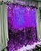 SUNBEAUTY Big 3ft x 8ft Fringe Foil Curtain Party Tinsel Backdrop Party Wedding Decoration (Purple)