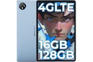 Android 13 Tablet 10 Pollici,Blackview Tab 80 Tablet 128GB +16GB,Tablet 4G LTE/SIM+5G WiFi,T606 Octa-Core,7680mAh,13MP+8MP, Tablet Gaming Dual SIM/Face ID/GPS/OTG/Type-C/Headphone Jack/TF 2TB