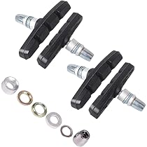 4 Paio Freni Bici, Pastiglie Freni mtb, Bike Pattini Freno 70mm V-Brake Gomma con Strumento di Installazione Nessun Rumore Durevole per Mountain Bike