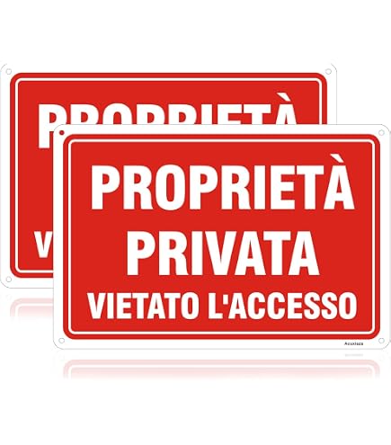 M-ITALY Cartello 'Proprietà Privata Vietato Parcheggiare' - Adesivo O Pannello In Forex/Alluminio 30x42 Cm - Stampato UV Made In Italy Per Esterno