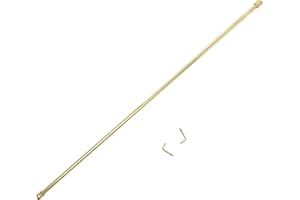 Gaidra Bacchetta, Bastone, Astina Estensibile in Ottone per Tenda A Vetro, 60 + 10 cm