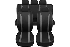 Susy Shop Coprisedili Auto Modello Universali LS09 Colore Grigio Kit Anteriore e Posteriore Per Utilitarie Medie Piccole Non Adatto Ai Suv