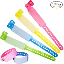 SwirlColor Bracelet Securite Enfant, 100 Pièces Bande Jetable Identification de PVC de événementiel Bracelets pour Le Paquet de Sécurité Bracelet - ( Enfant, Rose Bleu Jaune Vert SwirlColor Bracelet Securite Enfant, 100 Pièces Bande Jetable Identification de PVC de événementiel Bracelets pour Le Paquet de Sécurité Bracelet - ( Enfant, Rose Bleu Jaune Vert