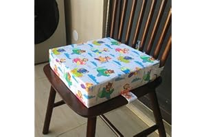 Chickwin Portable Réhausseur Coussin de Siège Lavable avec Boucle de Sécurité Ajustable Anti Glisse pour Repas Eveil Voyage Bébé Bambin Enfant Infantile (Des bandes dessinées,32x32x8cm)