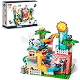 FEELO Marble Run Roof Slide FL1641, 255 Big Blocks Building Set, Toy For 3+ Years Old Boys & Girls, Kids Learning and Education Interactive and STEM Game