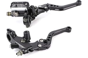 ‎DUOKON KIMISS Aluminium 1 Paar 7/8 "(22 mm) Universal Motorradbremse Kupplung Masterzylinder Reservoir Hebel Hebel links und rechts Set