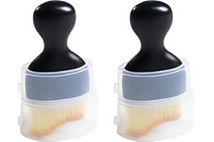 YIKTUNQ 2Pcs Car Interior Cleaning Brush with Case, Car Detailing Brush with Ultra Soft Bristles, Cars Interior Dusting Brushes Crevice Brush for Dashboard, Screen, Air Vent, Seats and Gaps - Brown